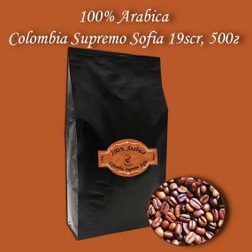 Кава зернова Arabica Colombia Supremo Sofia 19scr (Арабіка Колумбія Супремо Софія) 500г.  БЕЗКОШТОВНА ДОСТАВКА від 1кг!